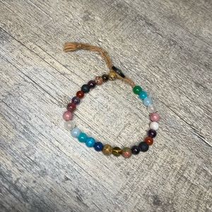 Lotus and Luna 6MM Energy Chakra Healing Bracelet with Real Stones